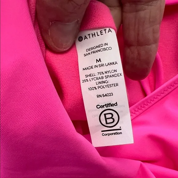 NWT Athleta Women's Vibrant Pink one piece swimsuit - Picture 10 of 11